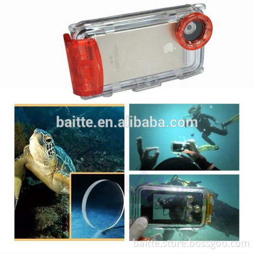 2016 waterproof case Driving case for iPhone 6 plus with wide-angle lens